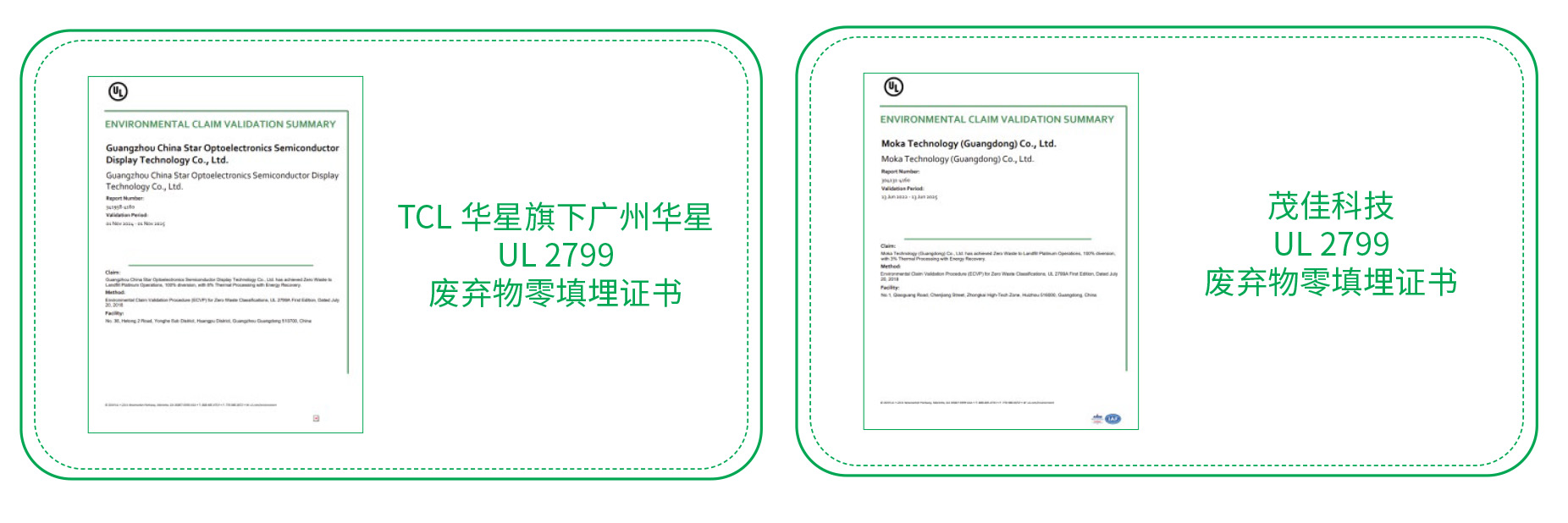 UL 2799 廢棄物零填埋認證